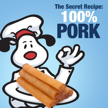ValueBull USA Pork Hide Retriever Rolls for Dogs, 4 Inch Pig Skin Chews, 50 Count - ValuePetSupplies