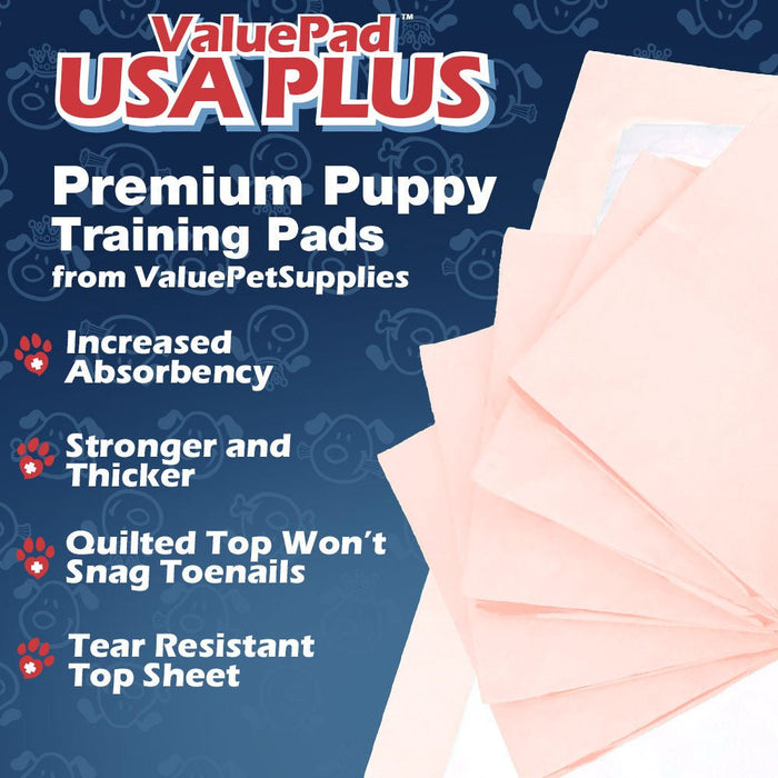 ValuePad USA Plus Puppy Pads, Jumbo 36x36 Inch, 400 Count Wholesale Pack - ValuePetSupplies