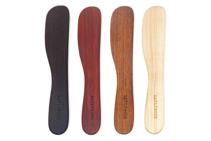 multicolored wood cheese knives set of 4 by Earlywood