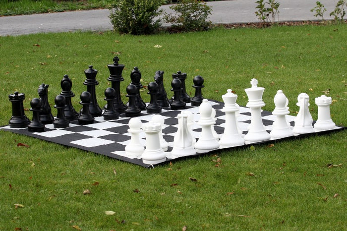 Zestaw do szachów plenerowych / ogrodowych (król 40 cm) - figury + szachownica nylonowa