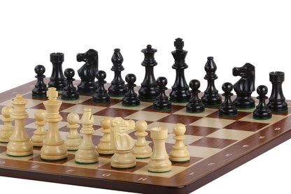 Zestaw szachowy French Lardy - szachownica (pole 50 mm), figury (król 90 mm)
