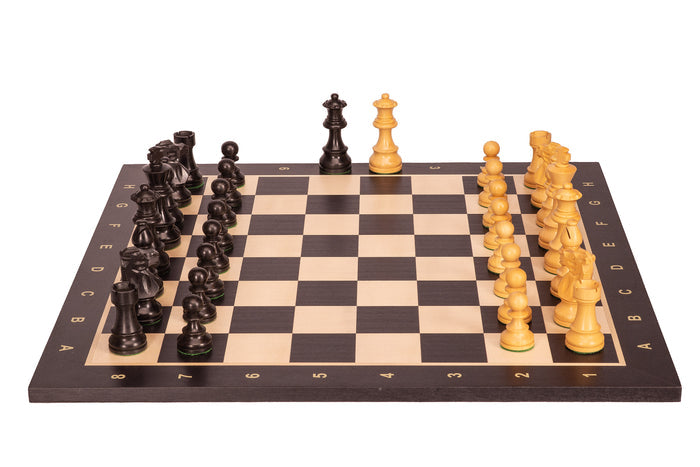 Zestaw szachowy French Lardy - szachownica (pole 50 mm), figury (król 90 mm)