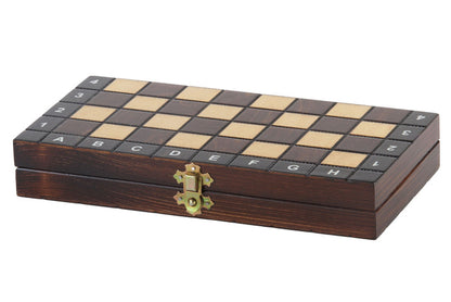 ZESTAW SZKOLNY DREWNIANY (28x28cm) - SZACHY + WARCABY + BACKGAMMON